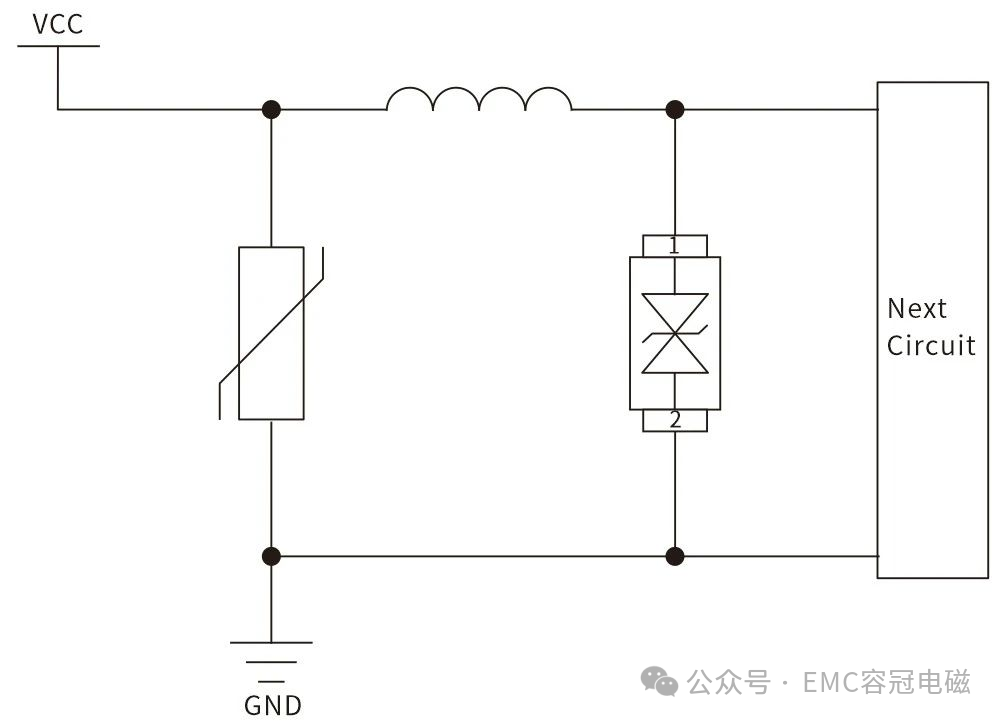 直流端口兩級浪涌防護(hù)電路中電感的選取